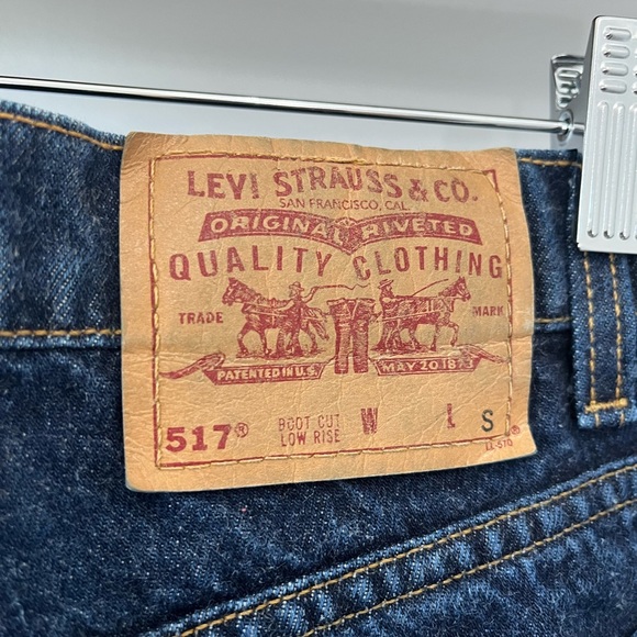 Levis Women’s Jeans Vintage 90’s Y2K 517 Boot Cut low rise dark Made USA… - Picture 7 of 12